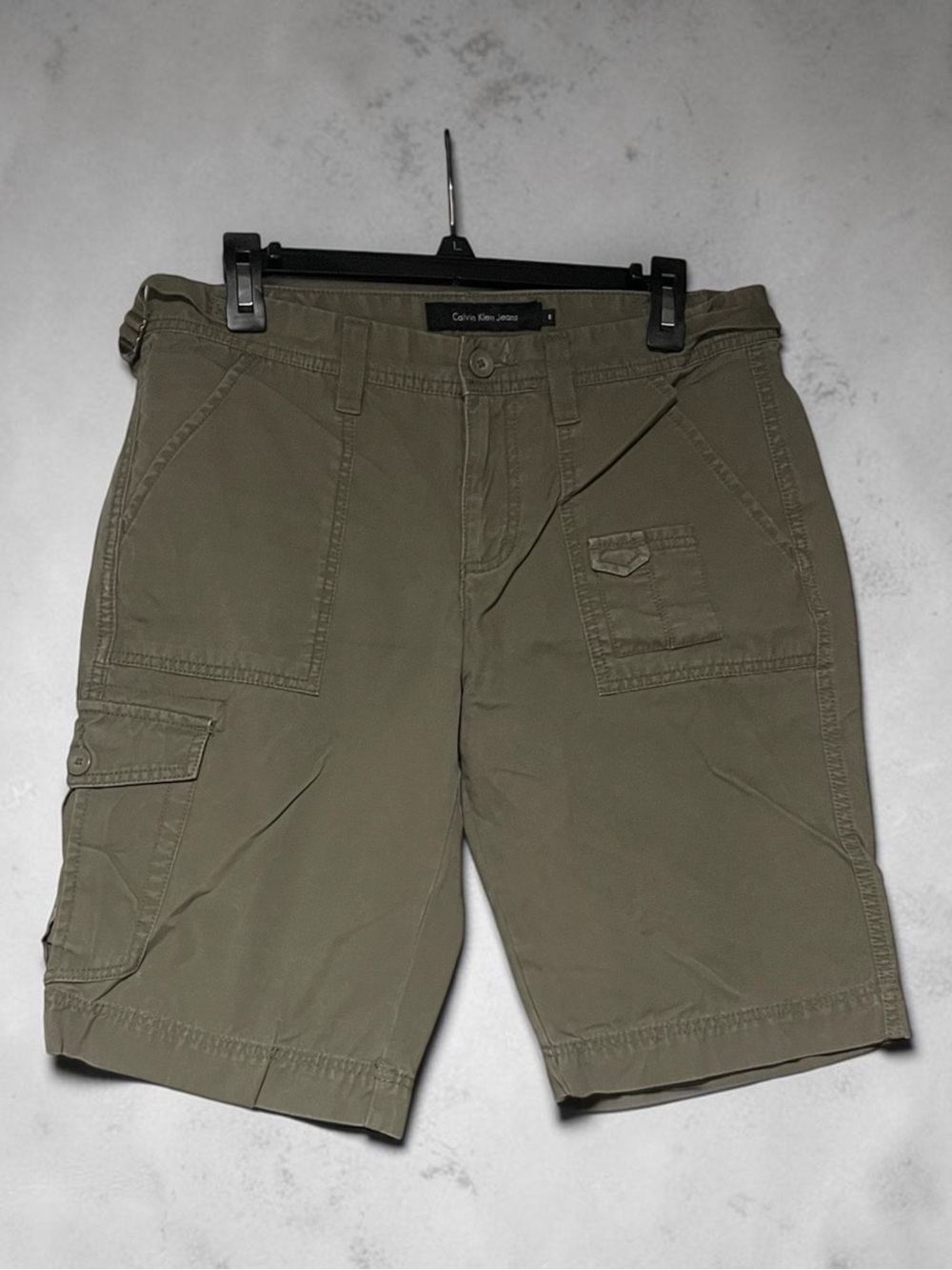 Calvin Klein Olive Cargo Shorts for Women